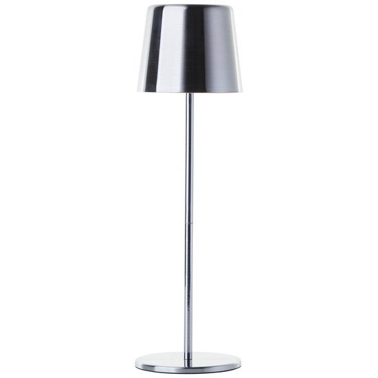 Brilliant Xaana LED Außentischleuchte 37cm 4W IP44 Satiniertes Nickel Alu Gebürstet USB G40939/68