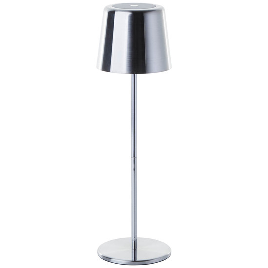 Brilliant Xaana LED Außentischleuchte 37cm 4W IP44 Satiniertes Nickel Alu Gebürstet USB G40939/68