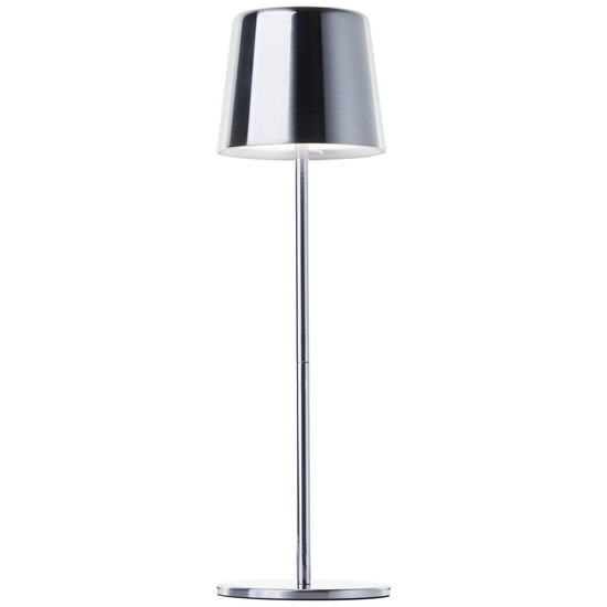 Brilliant Xaana LED Außentischleuchte 37cm 4W IP44 Satiniertes Nickel Alu Gebürstet USB G40939/68