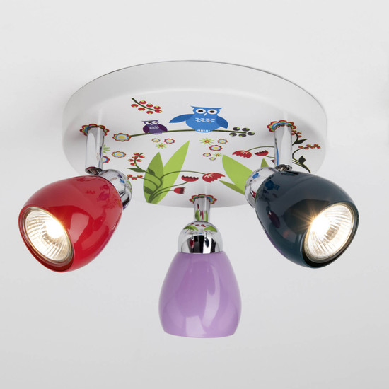 Brilliant Birds LED Spotrondell, 3-flammig GU10 3W/3W Warmweiß Mehrfarbig G56034/72