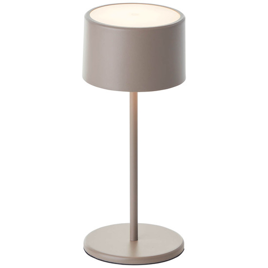 Brilliant Helio LED Tischleuchte LED 21cm 2W Warmweiß Taupe USB G60181A20