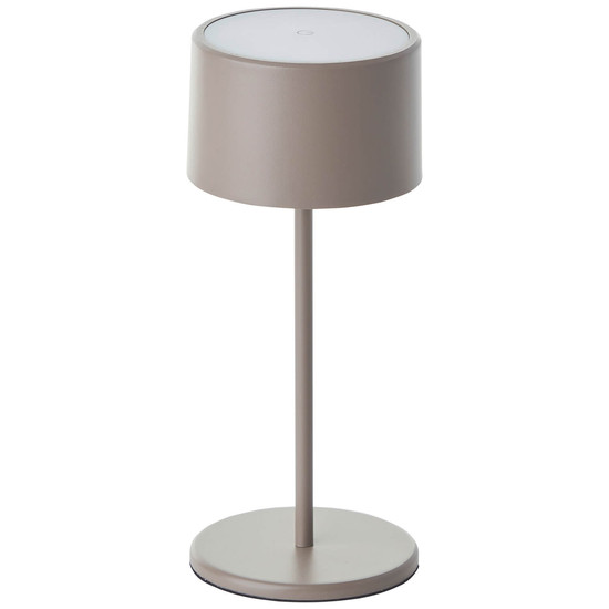 Brilliant Helio LED Tischleuchte LED 21cm 2W Warmweiß Taupe USB G60181A20