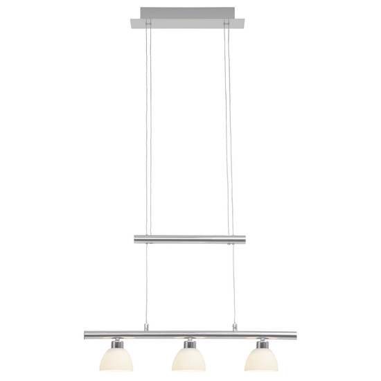 Brilliant Tonja LED Pendelleuchte, 3-flammig 16W Warmweiß Chrom Weiß G70579/15