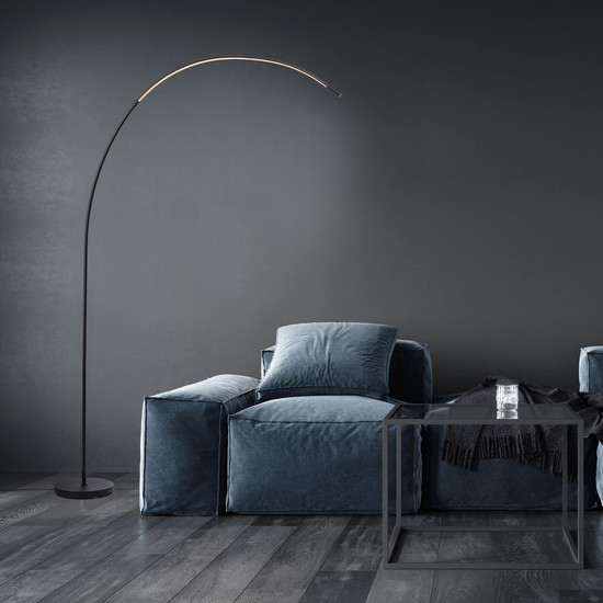 Brilliant Bow LED Stehleuchte 179cm 14W Schwarz G70611/06
