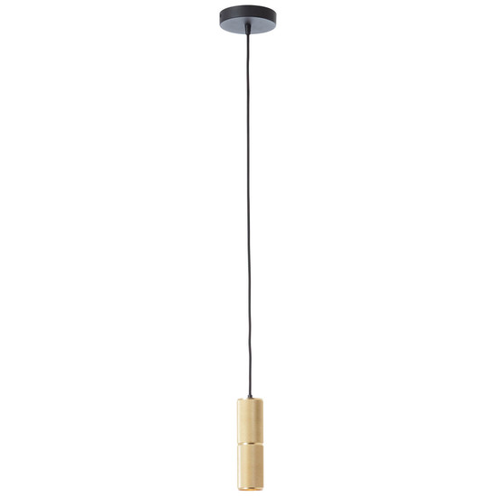 Brilliant Marty LED Pendelleuchte 12,5cm GU10 5W/5W Warmweiß Sand Schwarz Matt Gold G80050/86
