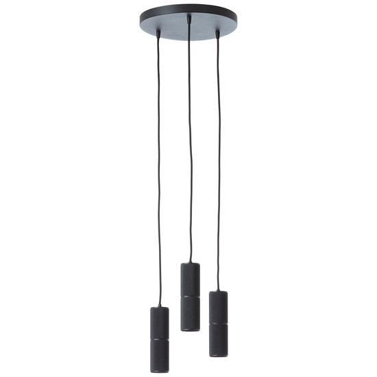 Brilliant Marty LED Pendelleuchte 3-flammig GU10 5W/5W Warmweiß Sand Schwarz G80051/76