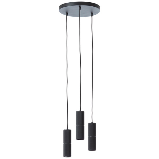 Brilliant Marty LED Pendelleuchte 3-flammig GU10 5W/5W Warmweiß Sand Schwarz G80051/76