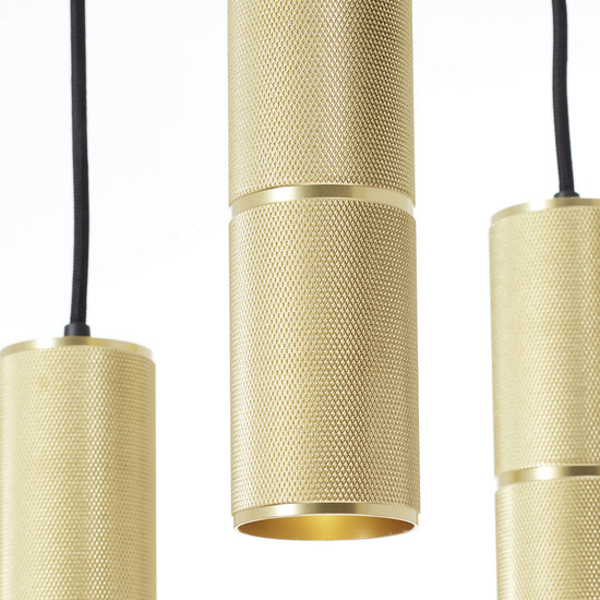 Brilliant Marty LED Pendelleuchte 3-flammig GU10 5W/5W Warmweiß Sand Schwarz Matt Gold G80051/86