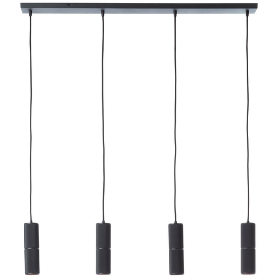 Brilliant Marty LED Pendelleuchte 4-flammig GU10 5W/5W Warmweiß Sand Schwarz G80052/76