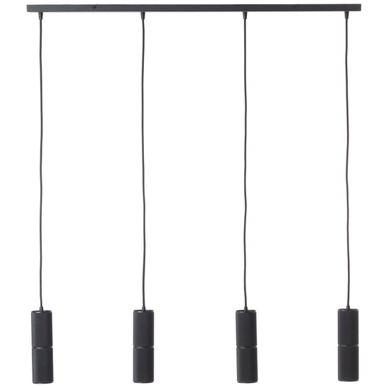 Brilliant Marty LED Pendelleuchte 4-flammig GU10 5W/5W Warmweiß Sand Schwarz G80052/76