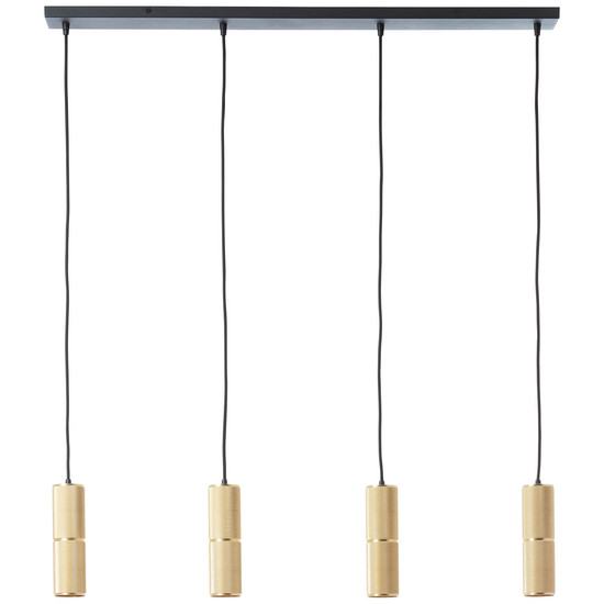 Brilliant Marty LED Pendelleuchte 4-flammig GU10 5W/5W Warmweiß Sand Schwarz Matt Gold G80052/86