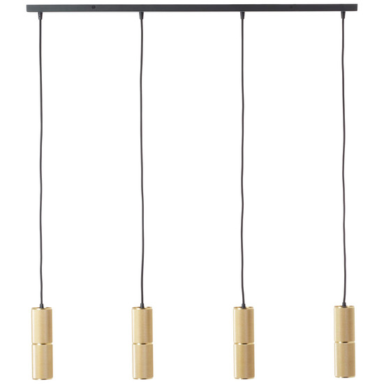 Brilliant Marty LED Pendelleuchte 4-flammig GU10 5W/5W Warmweiß Sand Schwarz Matt Gold G80052/86