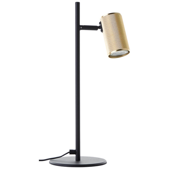 Brilliant Marty LED Tischleuchte 40cm GU10 5W/5W Warmweiß Sand Schwarz Matt Gold G80053/86