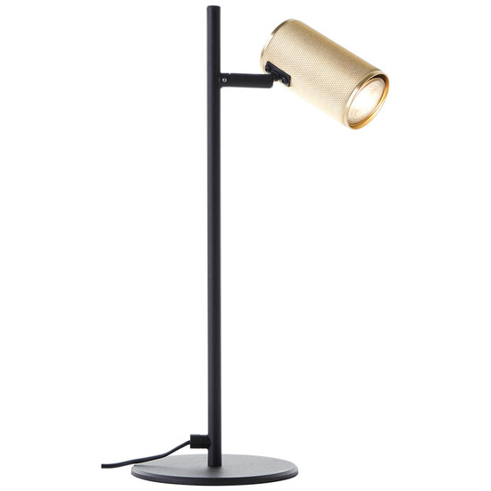 Brilliant Marty LED Tischleuchte 40cm GU10 5W/5W Warmweiß Sand Schwarz Matt Gold G80053/86