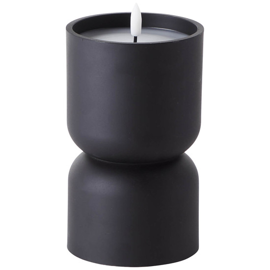 Brilliant Lovere LED-Kerze 10cm IP44 Schwarz Timer G80122/06