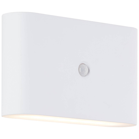 Brilliant Xino LED Außenwandleuchte mit Bewegungsmelder 3W Warmweiß IP44 Weiß Bewegungsmelder, USB, Magnet G80605/05