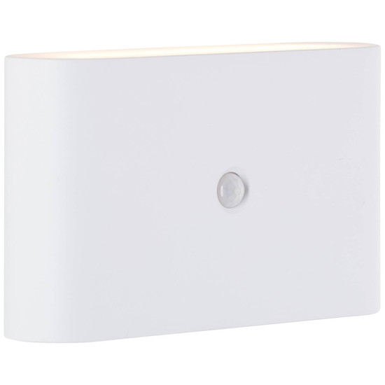 Brilliant Xino LED Außenwandleuchte mit Bewegungsmelder 3W Warmweiß IP44 Weiß Bewegungsmelder, USB, Magnet G80605/05