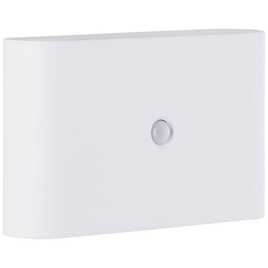 Brilliant Xino LED Außenwandleuchte mit Bewegungsmelder 3W Warmweiß IP44 Weiß Bewegungsmelder, USB, Magnet G80605/05