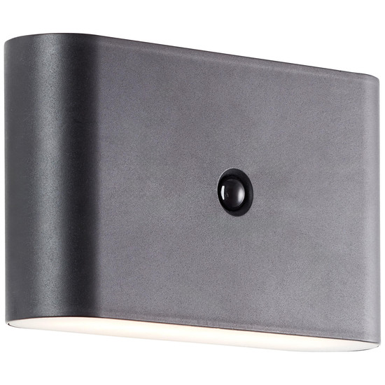 Brilliant Xino LED Außenwandleuchte mit Bewegungsmelder 3W Warmweiß IP44 Schwarz Bewegungsmelder, USB, Magnet G80605/06