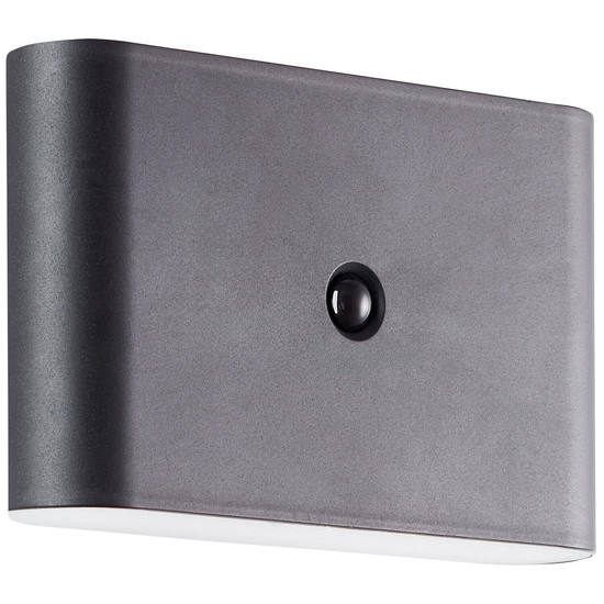 Brilliant Xino LED Außenwandleuchte mit Bewegungsmelder 3W Warmweiß IP44 Schwarz Bewegungsmelder, USB, Magnet G80605/06