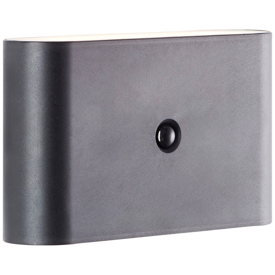 Brilliant Xino LED Außenwandleuchte mit Bewegungsmelder 3W Warmweiß IP44 Schwarz Bewegungsmelder, USB, Magnet G80605/06