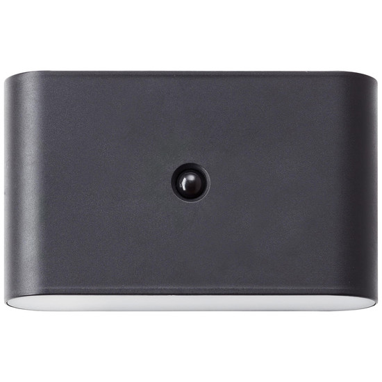 Brilliant Xino LED Außenwandleuchte mit Bewegungsmelder 3W Warmweiß IP44 Schwarz Bewegungsmelder, USB, Magnet G80605/06