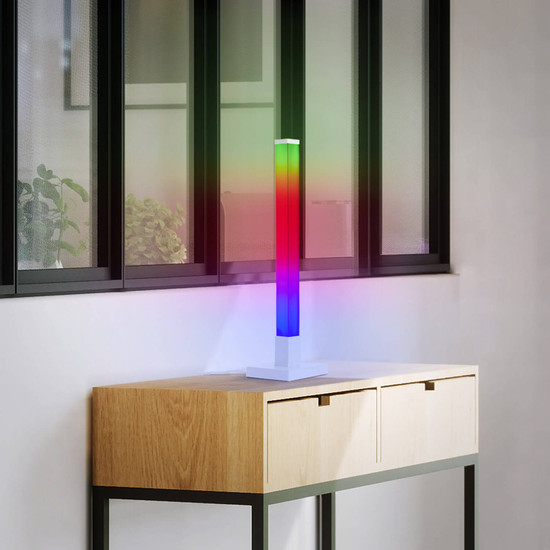Brilliant Neele LED Tischleuchte 50cm 3W Weiß Musiksensor G80619A05