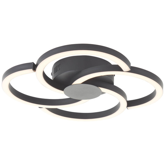 Brilliant Fico LED Deckenleuchte 34cm 22W Warmweiß Schwarz G80660/06