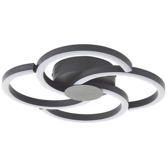 Brilliant Fico LED Deckenleuchte 34cm 22W Warmweiß Schwarz G80660/06