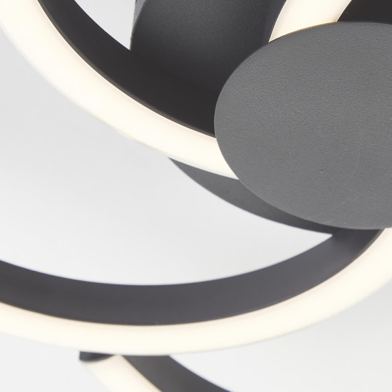 Brilliant Fico LED Deckenleuchte 34cm 22W Warmweiß Schwarz G80660/06