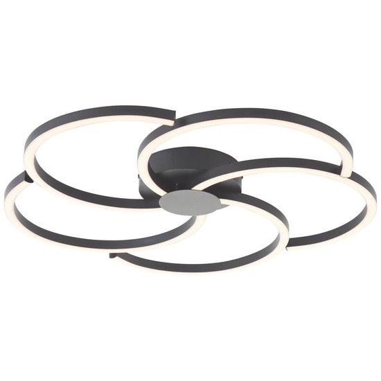 Brilliant Fico LED Deckenleuchte 52cm 32W Warmweiß Schwarz G80661/06