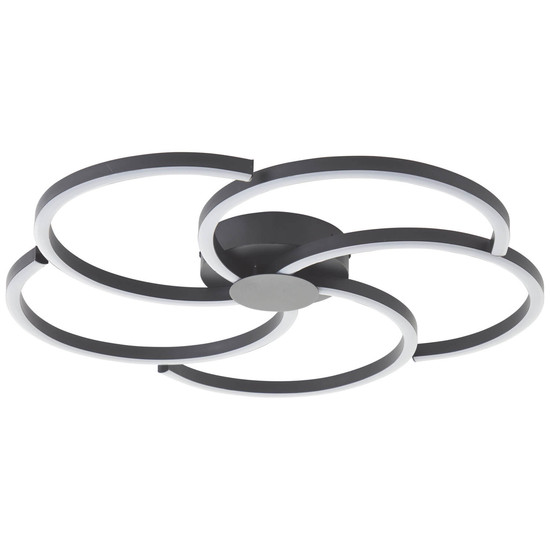 Brilliant Fico LED Deckenleuchte 52cm 32W Warmweiß Schwarz G80661/06