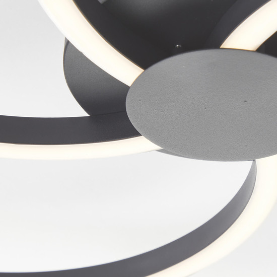 Brilliant Fico LED Deckenleuchte 52cm 32W Warmweiß Schwarz G80661/06