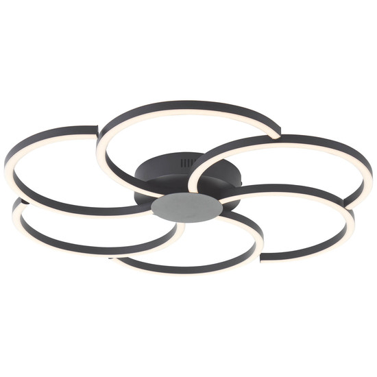 Brilliant Fico LED Deckenleuchte 65cm 32W Schwarz G80662/06