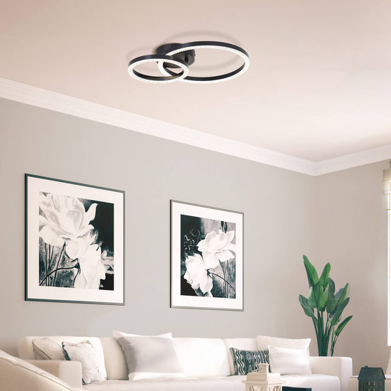 Brilliant Aurelia LED Deckenleuchte 30x40cm 20W Neutralweiß Schwarz G80766/06