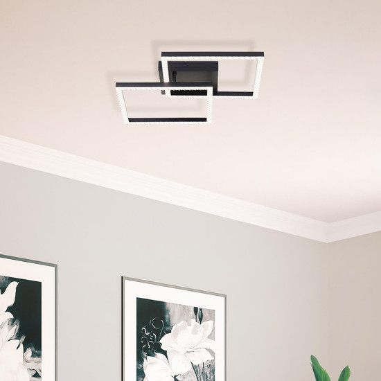 Brilliant Ranni LED Deckenleuchte 41x41cm 20W Neutralweiß Schwarz G80775/06