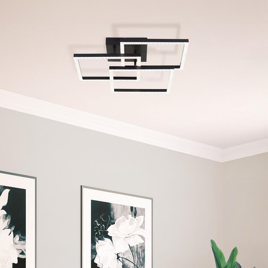 Brilliant Ranni LED Deckenleuchte 46,x46,5cm 28W Neutralweiß Schwarz G80776/06
