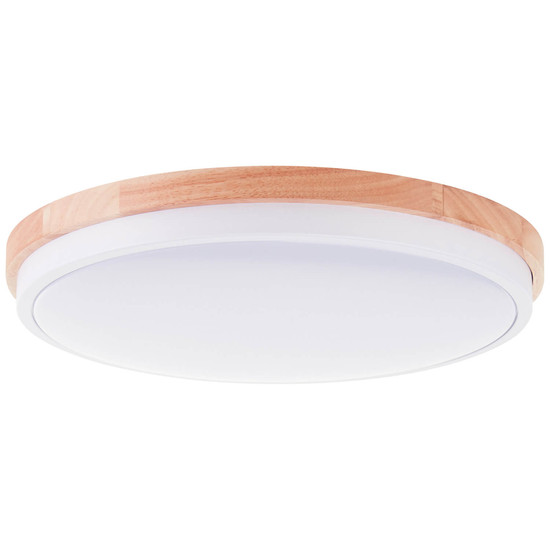 Brilliant Baarlo LED Deckenleuchte 35cm 24W Warmweiß Matt Weiß Holz FSC® G80845/75