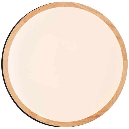 Brilliant Baarlo LED Deckenleuchte 35cm 24W Warmweiß Matt Schwarz Holz FSC® G80845/76
