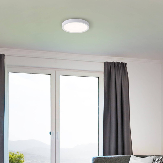 Brilliant Navara LED Deckenleuchte 27,5cm 18W Neutralweiß IP44 Weiß G80885/85