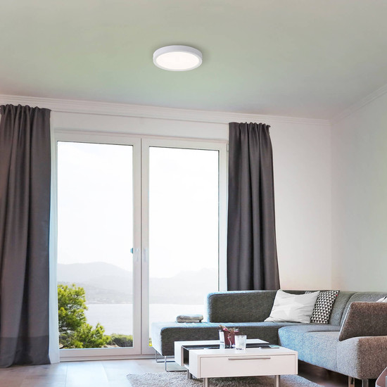Brilliant Navara LED Deckenleuchte 27,5cm 18W Neutralweiß IP44 Weiß G80885/85