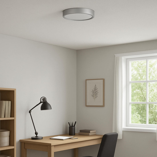 Brilliant Navara LED Deckenleuchte 27,5cm 18W Neutralweiß IP44 Silber G80885/88