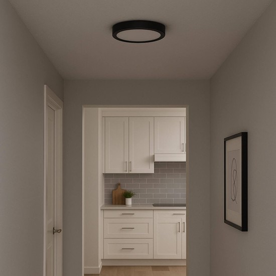 Brilliant Navara LED Deckenleuchte 37,5cm 24W Neutralweiß IP44 Schwarz G80886/26
