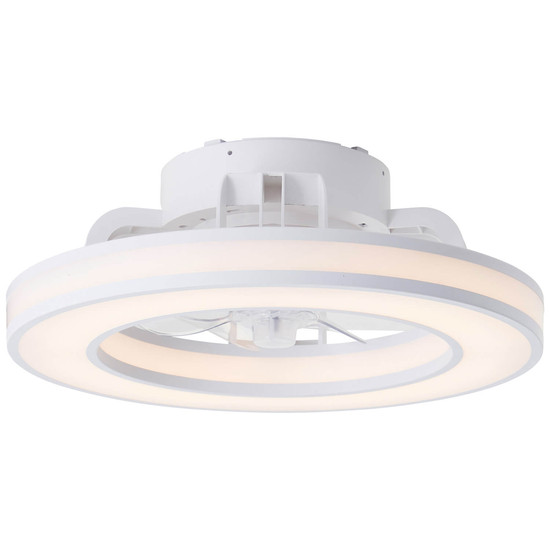 Brilliant Mondello LED Deckenleuchte 42cm mit Ventilator 26W Weiß Ventilator, Nachtlicht, Timer G80915/05