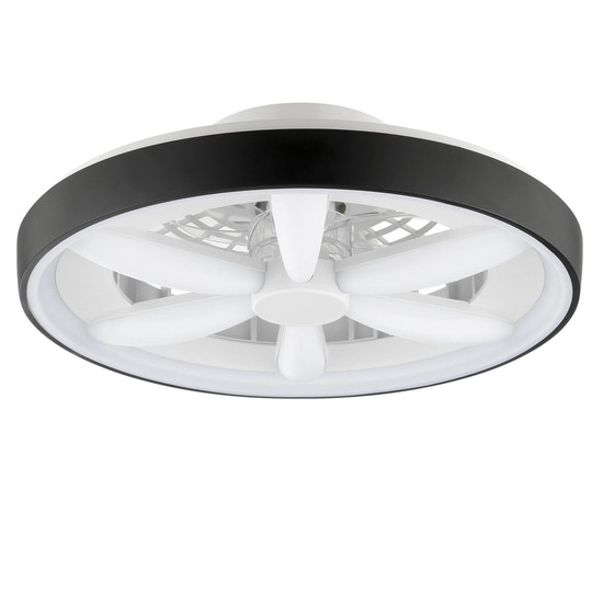 Brilliant Gaiano LED Deckenleuchte 48cm mit Ventilator 48W Schwarz Ventilator, Timer, Nachtlicht G80935/06