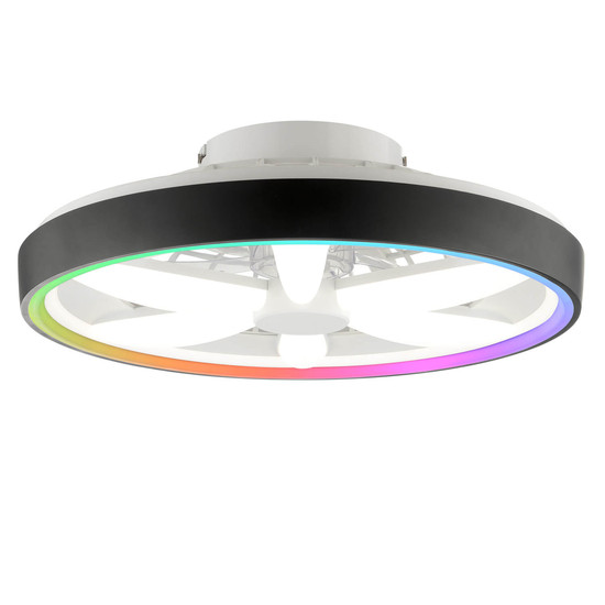 Brilliant Gaiano LED Deckenleuchte 48cm mit Ventilator 48W Schwarz Ventilator, Timer, Nachtlicht G80935/06