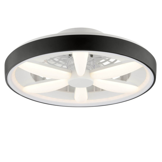 Brilliant Gaiano LED Deckenleuchte 48cm mit Ventilator 48W Schwarz Ventilator, Timer, Nachtlicht G80935/06