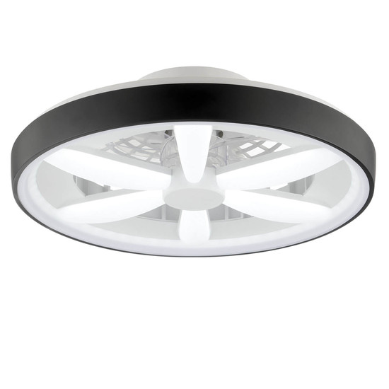 Brilliant Gaiano LED Deckenleuchte 48cm mit Ventilator 48W Schwarz Ventilator, Timer, Nachtlicht G80935/06