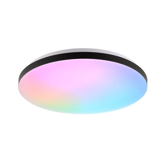 Brilliant Livio LED Deckenleuchte LED 38,5cm 20W Weiß Schwarz Nachtlicht, Timer G80964/76