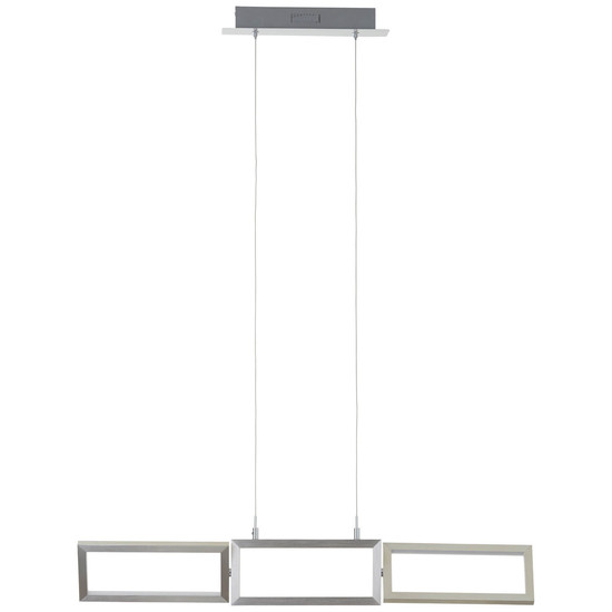 Brilliant Tunar LED Pendelleuchte, 3-flammig 34W Warmweiß Aluminium G93450/21